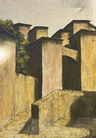 Art work by firma Illeggibile Viareggio  - oil canvas 